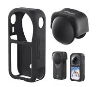 Wejinron Coque en Silicone Cache Lentille Accessoires pour Insta360 X6 (Lot 2 en 1)