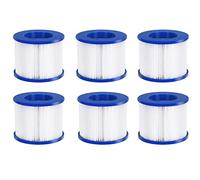 #WEJOY Easy Set Pool Spa Hot Tub Filter Replacement Cartridges for Type PM_SPA-P154_Grey/Black/White/Wine, Fold White Filter Paper for Many Massage Pool Models(6 PC)