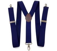 WEJUN Homme Bretelles 3.5 * 120 Cm Bretelles Élastiques pour Hommes 3 Clips Boucle À Crochet Homme Affaires Travail Bretelles Hommes Bretelles Larges 1