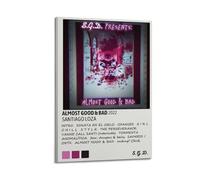 WEJWHHTHUU Poster Almost Good & Bad de Santiago Loza sur toile, impression sur toile, poster esthétique, peinture d'art moderne pour salon, 30 x 45 cm, style cadre