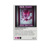 WEJWHHTHUU Poster Almost Good & Bad de Santiago Loza sur toile, impression sur toile, poster esthétique, peinture d'art moderne pour salon, 30 x 45 cm, style sans cadre