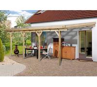 Weka Pergola adossée en bois autoclave toiture PVC - 7 x 3 mm - 671.3070.00.00