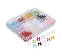 WEKADRIN 1 boîte Boîte Compartiments Charmes Ongles Nœud Perles Décorations Nail Art Élégantes Accessoires Manucure