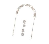 WEKADRIN 1 Jeu boucles d'oreilles bandeau décoration Boucles d'oreilles de fête coiffe unique bandeau pour cheveux les femmes accessoires de cheveux de mariée Accessoire femme strass Golden