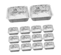 WEKADRIN 1 Jeu Lot De Barquettes Aluminium Jetables Carrées Pour Four Et Air Fryer Pans De Cuisson Multi Usage Pour Rôtir Réchauffer Et Accessoires Cuisine 30 Pièces