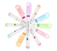 WEKADRIN 1 Jeu Marqueurs Courbes Fluo Colorés Stylos Petits Pour Étudiants Enseignants Et Prise De Notes Pour Dessin Scrapbooking Et Décoration 6 Pièces