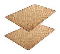 WEKADRIN 1 Jeu Set De Napperons Tissés Rectangulaires Vintage Isolant pour Théière Et Tasse Antidérapants Et Résistants Chaleur pour Table À Manger Intérieure Et Extérieure 2 Pièces