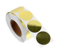 WEKADRIN 1 rouleau Autocollants Ronds à Gratter Or Autocollants DIY Adhésifs pour Étiquettes Décorations de Fête Marque Pages et Crafts Faciles à Installer Retirer sans Résidu