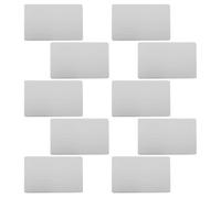 WEKADRIN 10 Pièces Cartes de Visite Métal Acier Inoxydable Gravées Vierges Plaques DIY pour Bureau Étiquettes Personnalisables et Cartes Identité