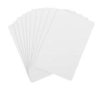WEKADRIN 10 Pièces Cartes PVC Vierges Étiquettes à Peindre Double Face pour Badges Employés Étiquettes Personnalisées DIY Résistantes et Imprimables