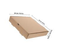 WEKADRIN 10 pièces Lot de Boîtes à Pizza Carton Ondulé Épais Conteneur Léger et Compact pour Emporter Protection les Déformations et Stockage Alimentaire Polyvalent
