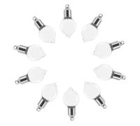WEKADRIN 10 pièces Mini Glass Perfume Bottles Rechargeable Transparent Pendant Design for DIY Bracelets and Necklaces Portable Refillable Empty Glass Bottles with Nickel Screw Lids