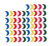 WEKADRIN 100 Pièces Magnets pour Tableau Forme de Lune Étiquettes Magnétiques Colorées pour Enseignement Classe Bureau et Maison Aimants et Ludiques pour Organisation et Apprentissage