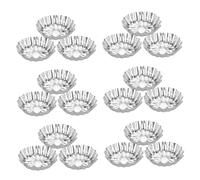 WEKADRIN 100 pièces Moules à Tartelette Aluminium Résistants à Haute Température Moules à Pâtisserie Antiadhésifs pour Cuisine Maison et Professionnelle Supports pour Tartelettes Puddings