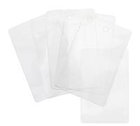 WEKADRIN 100 pièces Pochettes Transparentes PVC pour Étiquettes Protections Réutilisables pour Cartes Identification Pochette Pratique Antioxydante pour Bureau et Magasin