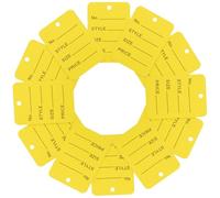 WEKADRIN 1000 Étiquettes de Prix Suspendues Jaunes en Papier, Étiquettes Imprimables Trous pour Bijoux, Vêtements et Commerce, Format Petit, Solide et Faciles à Utiliser