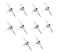 WEKADRIN 10pcs Bagues pour Ongles en Alliage de Zinc Argenté, Anneaux Ouverts Ajustables Style Épée Croix, Bijoux de Doigt Vintage pour Fêtes et Événements Spéciaux