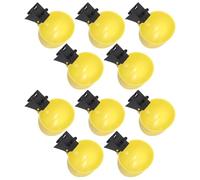WEKADRIN 10pièces Mangeoires pour Oiseaux Et Pigeons Abreuvoirs Intérieurs Lot de Jaune Facile à Nettoyer Et Installer