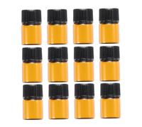 WEKADRIN 12 pièces Flacons Miniatures Verre Lot Réducteur Orifice pour Huiles Essentielles Chimie Petites Bouteilles de Voyage Portables