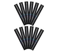 WEKADRIN 12 Pièces Lot de Bandes Thermomètres Autocollants LCD pour Aquarium et Terrarium Strips Adhésifs Réutilisables pour Contrôle Précis Température de Eau et Fermentation Facile à