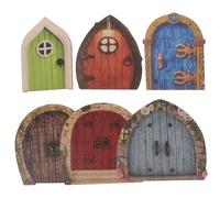 WEKADRIN 12 Pièces Miniature Wooden Garden Doors Fairy Door Decorations for Tiny House Accessories and Children's Toys Detailed Handcrafted Micro Landscape Models