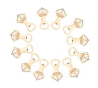 WEKADRIN 12 Pièces Ouvre Bouteille Bière Couronne Dorée avec Strass Lot de Ouvre Bouteilles Manuels Multifonctions et Compacts pour Bar Cuisine et