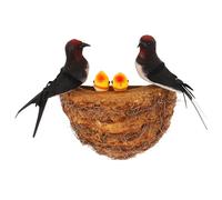 WEKADRIN 1ensemble Modèle De Nid De Hirondelle Artificiel avec Décorations Murales Et Accessoires pour Photographie Et Faveurs De Jardin