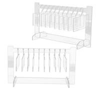 WEKADRIN 2 Ensembles Présentoir Ongles Acrylique Transparent Support Manucure Créatif Forme Cintre Organisateur Échantillons Couleurs Multifonctionnel pour Salon et Art Ongles