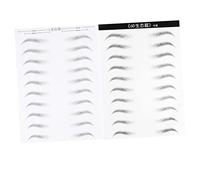 WEKADRIN 2 Feuilles Simulation Cheveux-Like De Simulation Crayon À Sourcils Brun Naturel Tatouage Fard À Paupières Pince À Cils Kit De Pochoir De Tatouage Sourcils Kits De Crayons