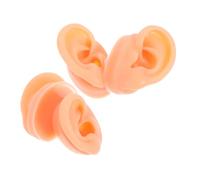 WEKADRIN 2 Paires Modèle Oreille Silicone Souple Côté Droit Côté Gauche Flexible pour Perçage Pratique et Exposition Bijoux Simulation Réaliste pour Apprentissage et Acupuncture