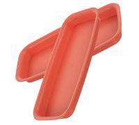 WEKADRIN 2 pièces Bac Rectangulaire Anti-Fuite pour Plantes Plateau Égouttoir Plastique Rouge Brique Soucoupes Protection Sol Intérieur et Balcon pour Pots de Fleurs et Jardinières