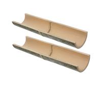 WEKADRIN 2 Pièces Bamboo Water Fountain Parts Half Split Water Guide Tube for Outdoor Garden Landscaping Backyard Decorative Accessories