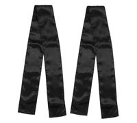 WEKADRIN 2 pièces Bandeaux de Perruque Antidérapants Satin Noir Large Bandeau Cheveux Femme pour Maintien Sans Clips Accessoire Mode Polyvalent pour Perruques et Écharpes