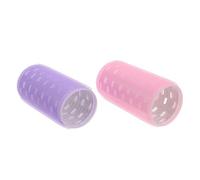 WEKADRIN 2 Pièces Big Hair Rollers Chauffants avec Noyau Aluminium pour Boucles Naturelles et Volume Outil Manuel Simple pour Cheveux Longs Mi-longs et Courts Coiffage Rapide Chaleur Rose