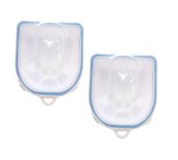 WEKADRIN 2 pièces Bol de Trempage Double pour Ongles Manucure Professionnelle et Maison Accessoire Manucure pour Dissolvant Vernis Semi-permanent Bol de Soak Off Ongles avec Double pour