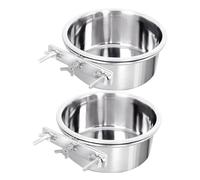 WEKADRIN 2 pièces Bol Suspendu Acier Inoxydable pour Chien et Chat Récipient pour Animaux Bol Alimentaire Pratique et Facile à Nettoyer