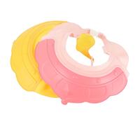 WEKADRIN 2 pièces Bonnet de Garçon Fille Couronne Silicone Protection Yeux et Oreilles Ajustable et Étanche pour Lavage Cheveux Garçon Fille Accessoire Bain