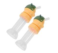 WEKADRIN 2 Pièces Bouchon Paille Bouteille Eau Fuite Vert avec Stockage Portable Adaptateur Bec pour Gourde et Bonbonne