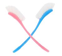 WEKADRIN 2 Pièces Brosse Nettoyage Biberon Multifonction Nylon Pratique Bleu Rose pour Goupillon Bouteille et Tétine