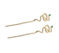 WEKADRIN 2 pièces Chopsticks pour Cheveux Alliage avec Strass Serpent Épingles Chinoises Élégantes pour Femmes Accessoires Capillaires Brillants pour Coiffures Anciennes Lot