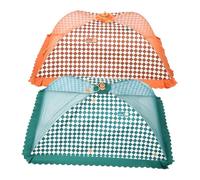 WEKADRIN 2 pièces Cloche Alimentaire Pliable Protection Insectes Résistante pour Table à Manger Cuisine Extérieur Intérieur
