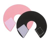 WEKADRIN 2 pièces Collier de Protection pour Perroquets Anti-picage Confortable et Respirant pour Blessures Abdominales et Soins Post-opératoires Accessoire Animalier Adorable Rose et Noir