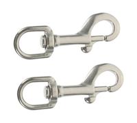 WEKADRIN 2 pièces Crochet Pivotant Inoxydable Solide pour Plongée et Laisse Chien Lot de Résistant Corrosion Accessoire Pratique pour Harnais et Collier Semi Étrangleur