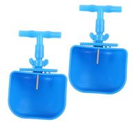 WEKADRIN 2 pièces Distributeur Eau Automatique pour Lapin avec Bol Intégré et Triple Sortie Plastique Renforcé Abreuvoir Pratique pour Cage Intérieure Installation Facile pour Alimentation