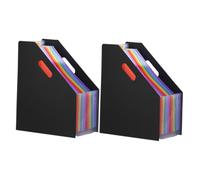 WEKADRIN 2 pièces Dossier Accordéon Plastique Grand Format Organiseur Debout Robuste pour Bureau Chemise Extensible Résistante et Légère pour Classement Documents