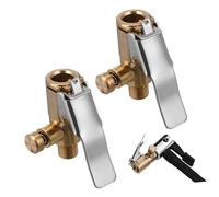 WEKADRIN 2 pièces Embout Gonflage Pneu Cuivre Mandrin Air Rapide Verrouillable Raccord Pneus Voiture pour Gonfleur Air Comprimé