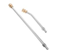 WEKADRIN 2 pièces Extension Lance INOX pour Nettoyeur Haute Pression avec Raccord Rapide et Double Angle Rallonge Acier Inoxydable et Laiton pour Nettoyage Puissant