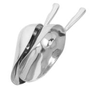 WEKADRIN 2 Pièces Ice Scoop For Freezer Small Aluminium Alloy Thickened Round Mouth Design Ergonomic Handle Kitchen Food Scooper For Ice Candy Protein Powders And Flour