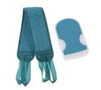 WEKADRIN 2 pièces Lot de de Exfoliants et Sangle de Bain pour Dos de Bain Doux avec Massage Corporel Épurateur Peau et Gommage Exfoliant pour Nettoyage Profond