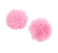 WEKADRIN 2 pièces Microphone Sleeve Anti-éclaboussures Fourrure Rose Accessoire Pratique pour Protection Humidité et Saleté Compatible Studio et Scène